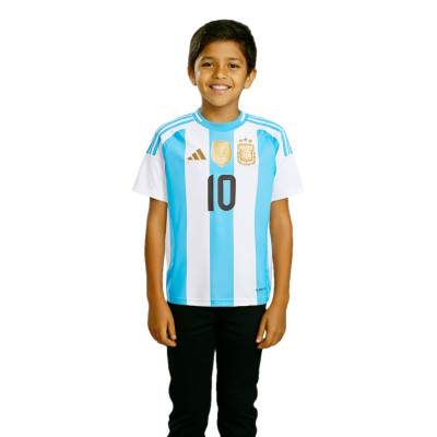 Camiseta Argentina Primera Equipación Copa América 2024 Messi Niño