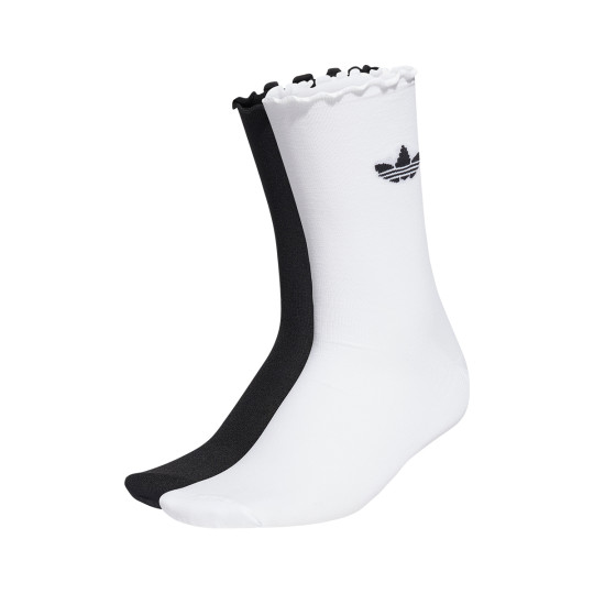 Socks adidas Ruffle Crew (2 pairs) White-Black - Fútbol Emotion