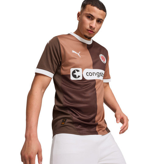 Jersey Puma FC St.Pauli 2024-2025 Home Espresso Brown-White - Fútbol ...