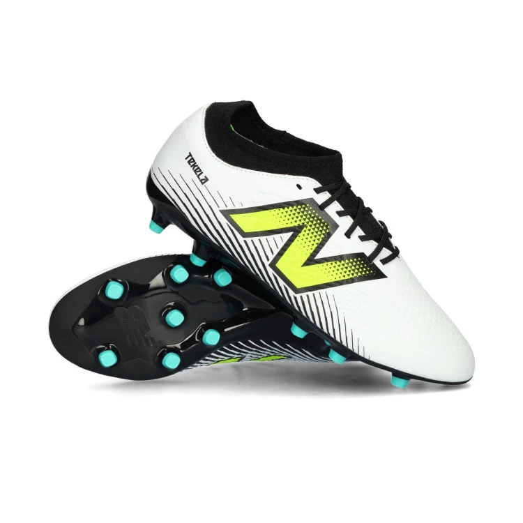 Football Boots New Balance Tekela Magique FG V4 White Gold Met. White Futbol Emotion