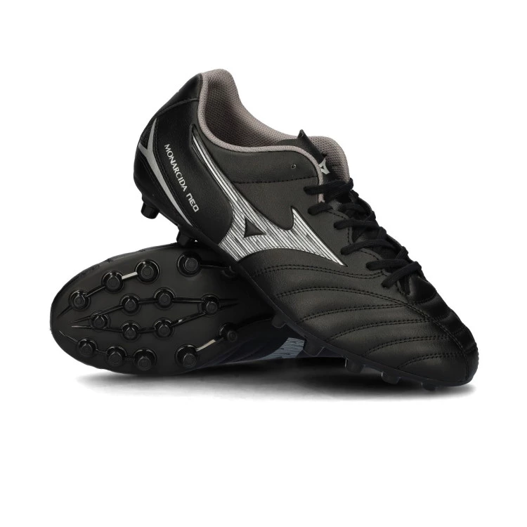 Football Boots Mizuno Monarcida Neo III Select AG Black Silver Futbol Emotion