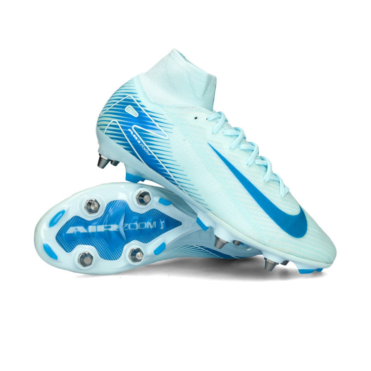 Football Boots Nike Mercurial Air Zoom Superfly 10 Elite SG Pro Glacier Blue Blue Orbit Futbol Emotion