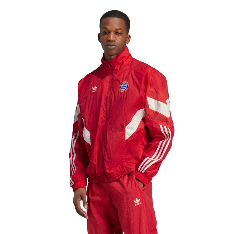 adidas - Kurtka Odzież kibicowska FC Bayern 2024-2025, Unisex, Active Maroon, S