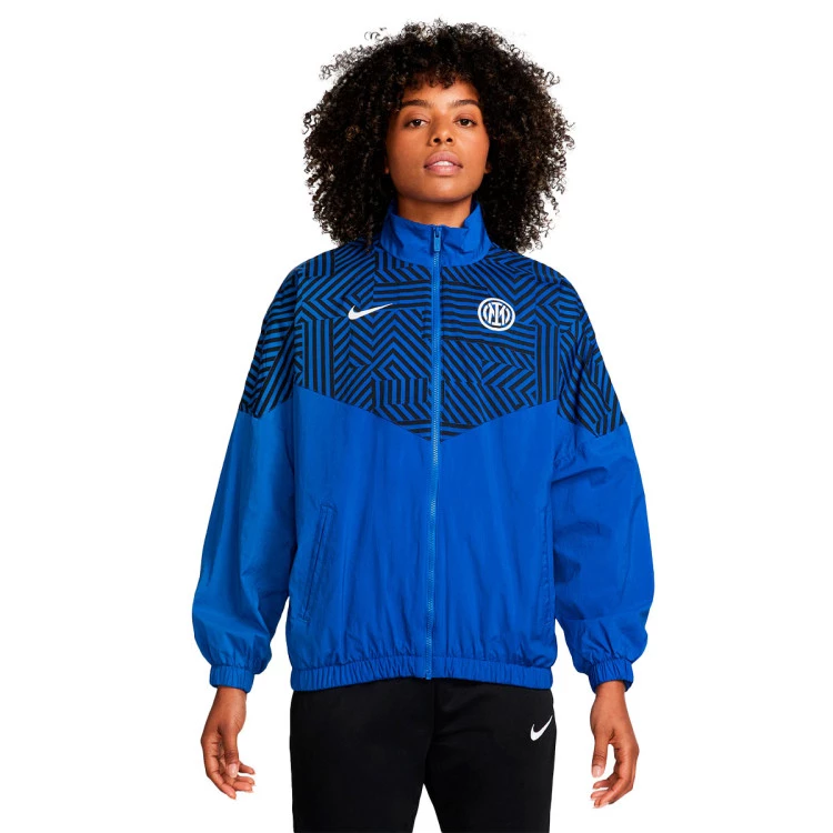 Nike - Kurtka Inter Milan 2024-2025 damska odzież kibica, Mujer, Lyon Niebiesko-Biały, XL