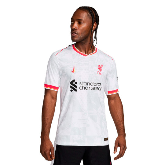 Camiseta Nike Liverpool FC Tercera Equipacion Authentic 2024 2025 White Pure Platinum Black Global Red Futbol Emotion