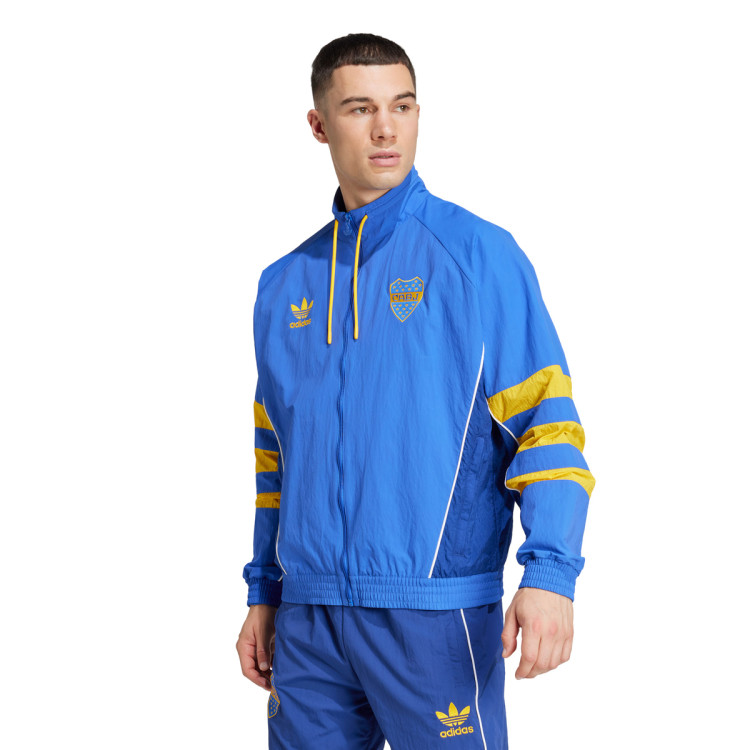 Adidas jacket blue yellow best sale