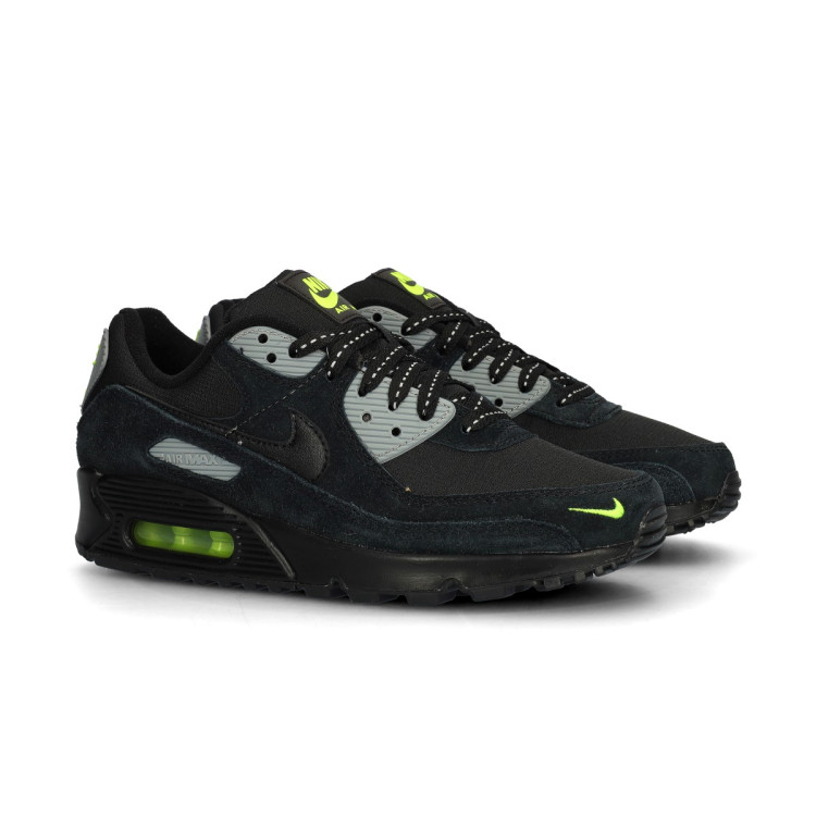 Sneaker Nike Air Max 90 Schwarz Schwarz Silber Futbol Emotion