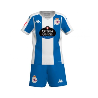 Conjunto Deportivo La Coruña Primeiro Equipamento 2024-2025 Criança