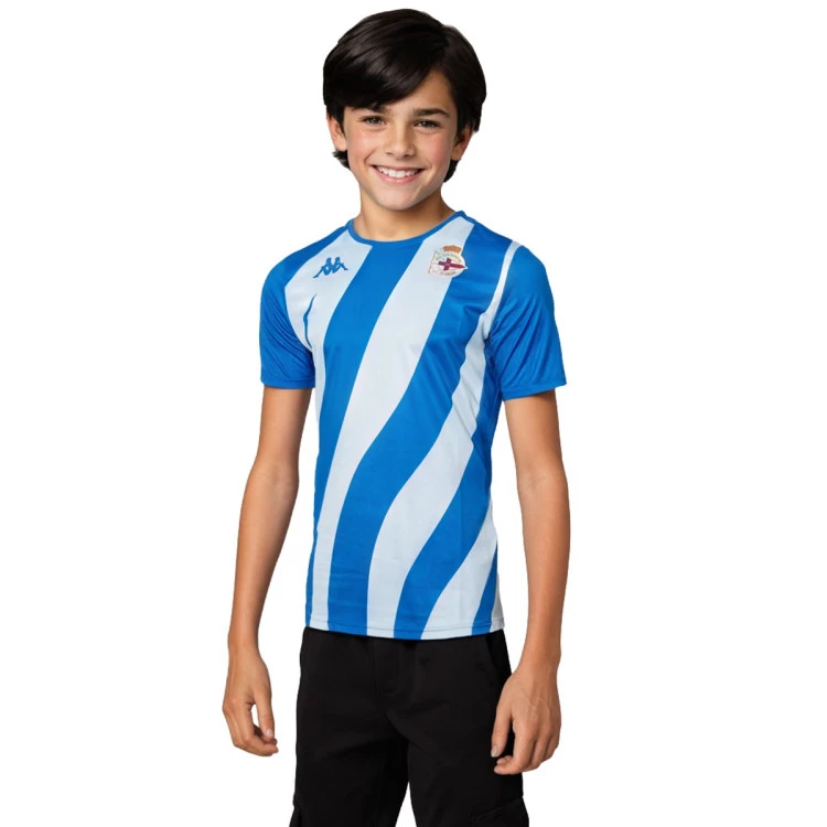 camiseta-kappa-deportivo-la-coruna-pre-match-2024-2025-nino-blue-white-0