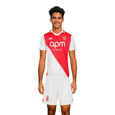 Conjunto AS Monaco Primeiro Equipamento 2024-2025 Criança