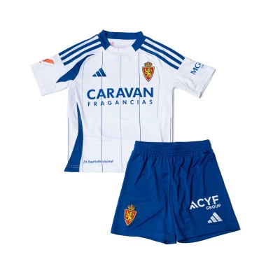 Conjunto Real Zaragoza Primeiro Equipamento 2024-2025 Criança