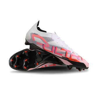 Fuβballschuhe Ultra 5 Carbon FG Weiß-weiß-leuchtendes Netz