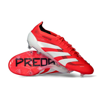 Predator Elite L FG Lucid rood-wit-kern Zwart