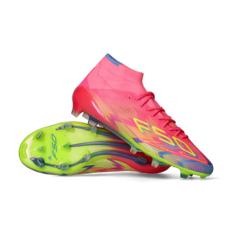 Dames F50 Elite FG Mid Lucid Pink-Lucid Lemon-Blue Fusion