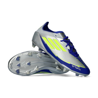 F50 Elite FG Messi da Bambino Silver Met-Solar Yellow-Lucid Blue