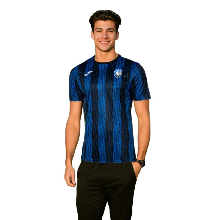 Joma - Camiseta Atalanta Pre-Match 2024-2025, Unisex, Blue-Black, XL