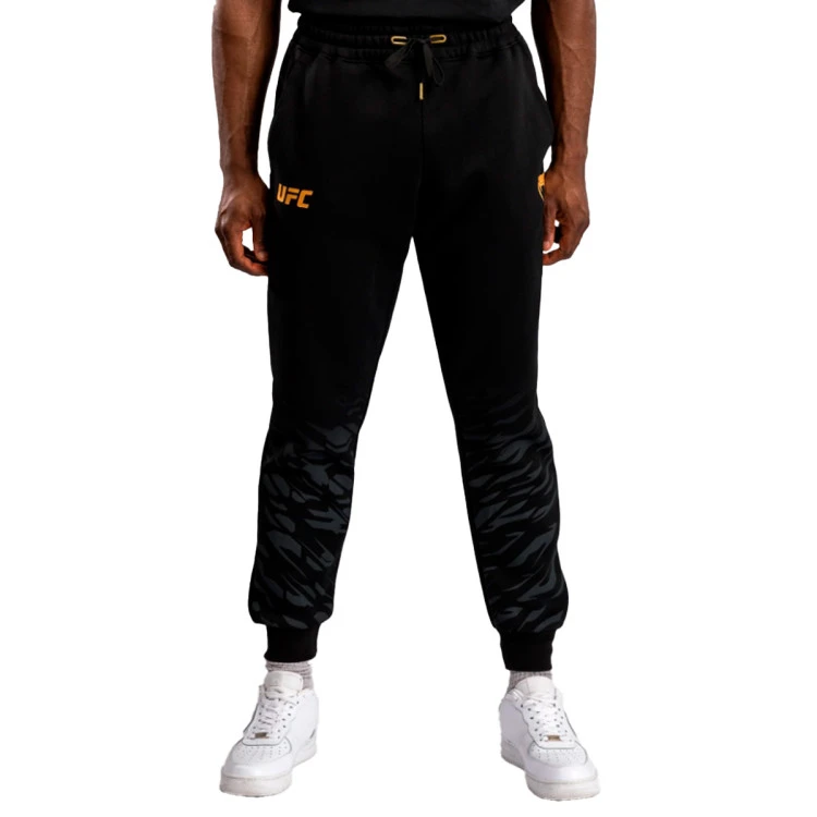 Venum - Pantalón largo Fight Night 4.0, Hombre, Black-Gold, XL