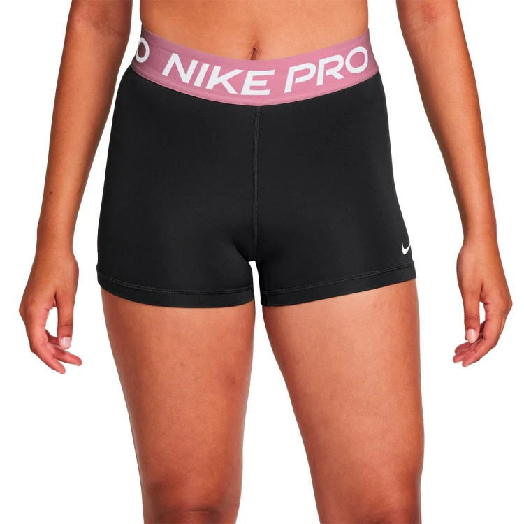 pantalon-corto-nike-pro-mujer-black-elemental-pink-white-2