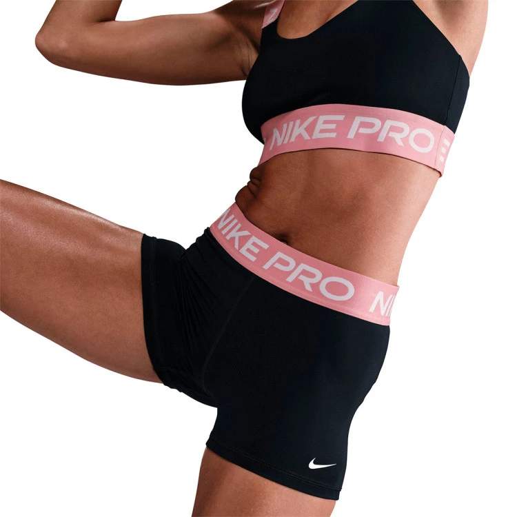 pantalon-corto-nike-pro-mujer-black-elemental-pink-white-3