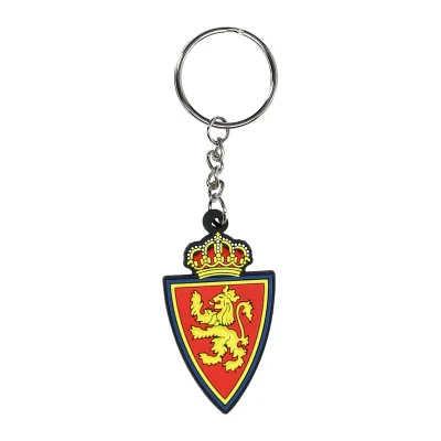 Echt Zaragoza PVC-embleem Sleutelhanger