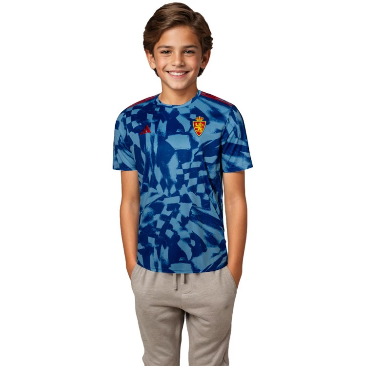 Jersey adidas Kids Real Zaragoza 2024 2025 Prematch Royal Blue Light Blue Futbol Emotion