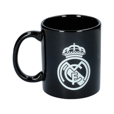 Black Ceramic Mug With White Real Madrid CF Crest