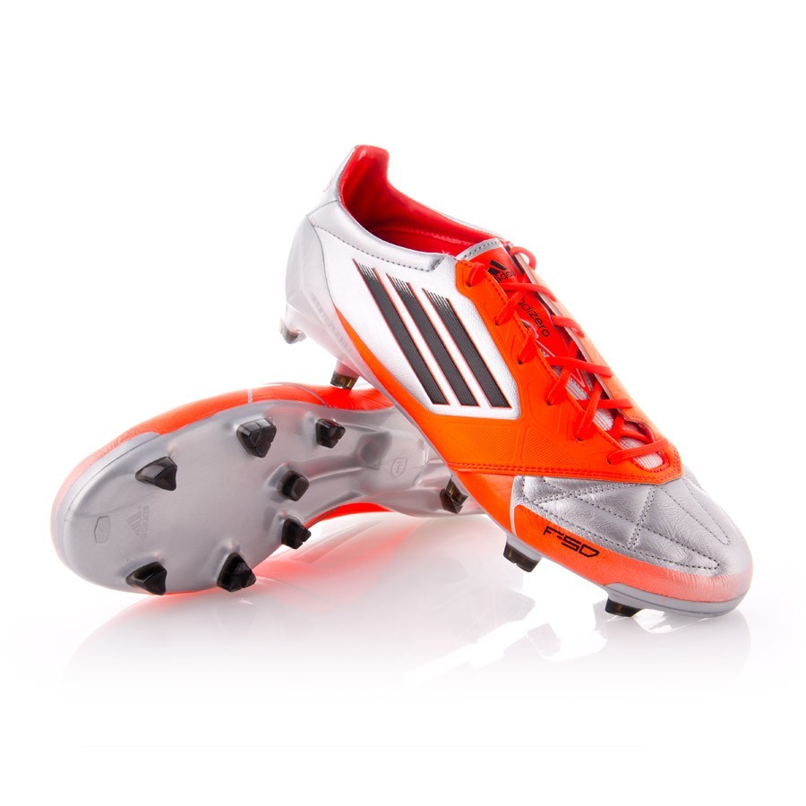 Football Boots adidas F50 Adizero TRX FG Piel Silver-Orange - Football  store Fútbol Emotion