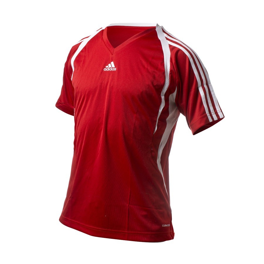 camiseta adidas roja y blanca