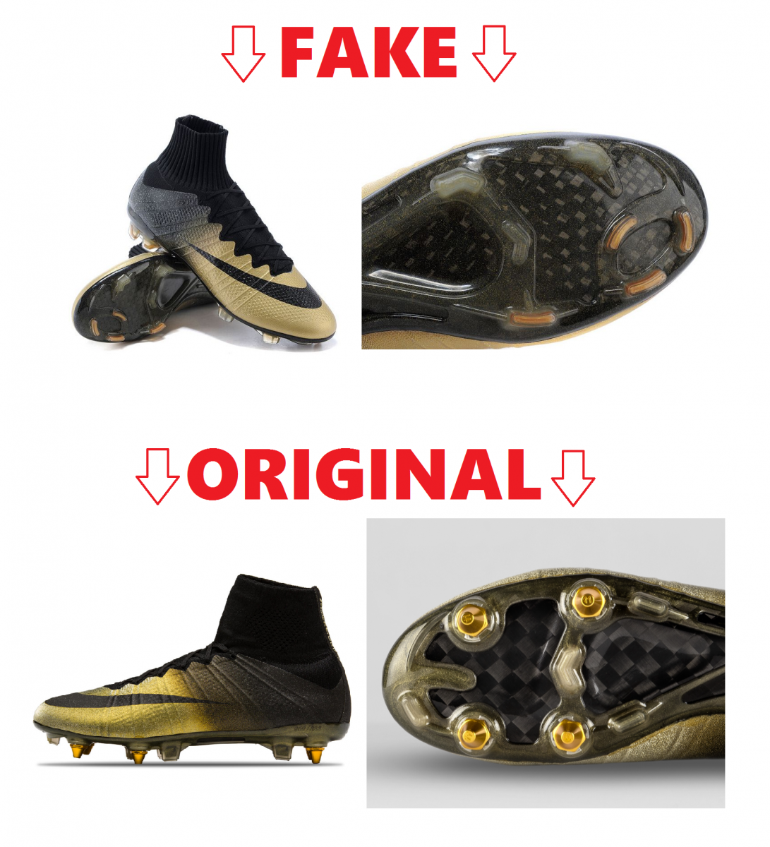 Tecnología colgante pimienta Cómo diferenciar unas botas originales de unas falsas - Blogs - Fútbol  Emotion